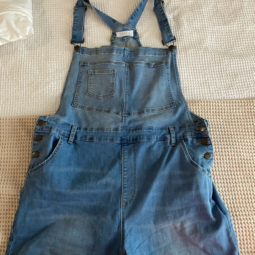 Blue Denim Overalls shorts